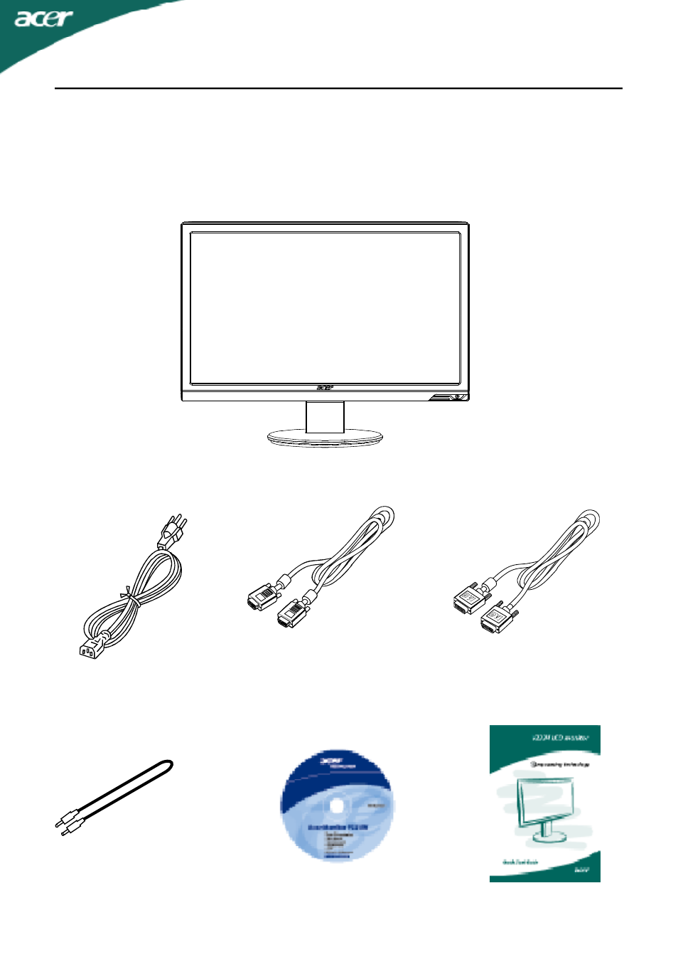 Unpacking | Acer P235H User Manual | Page 6 / 24