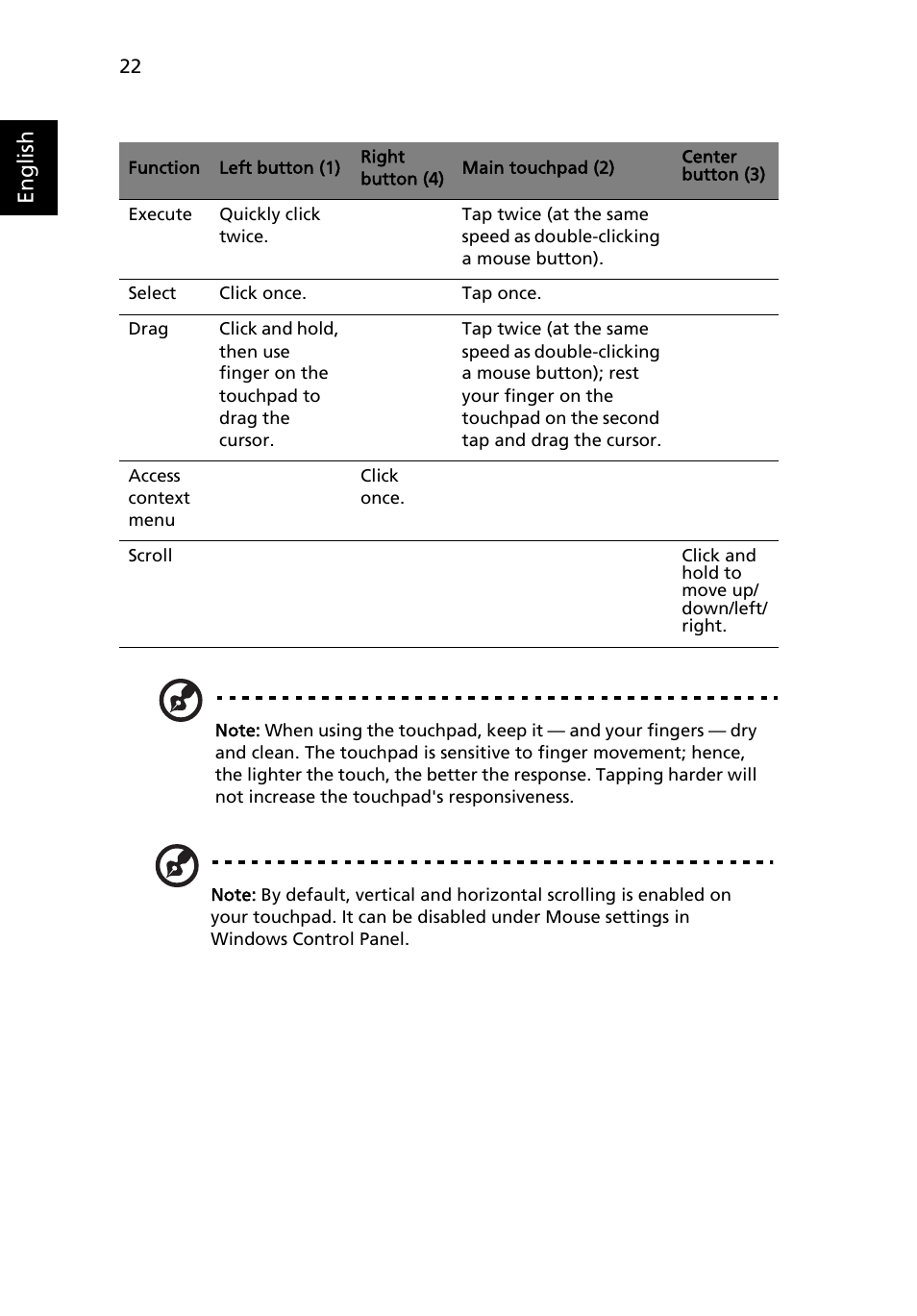 English | Acer Extensa 6700Z User Manual | Page 32 / 87