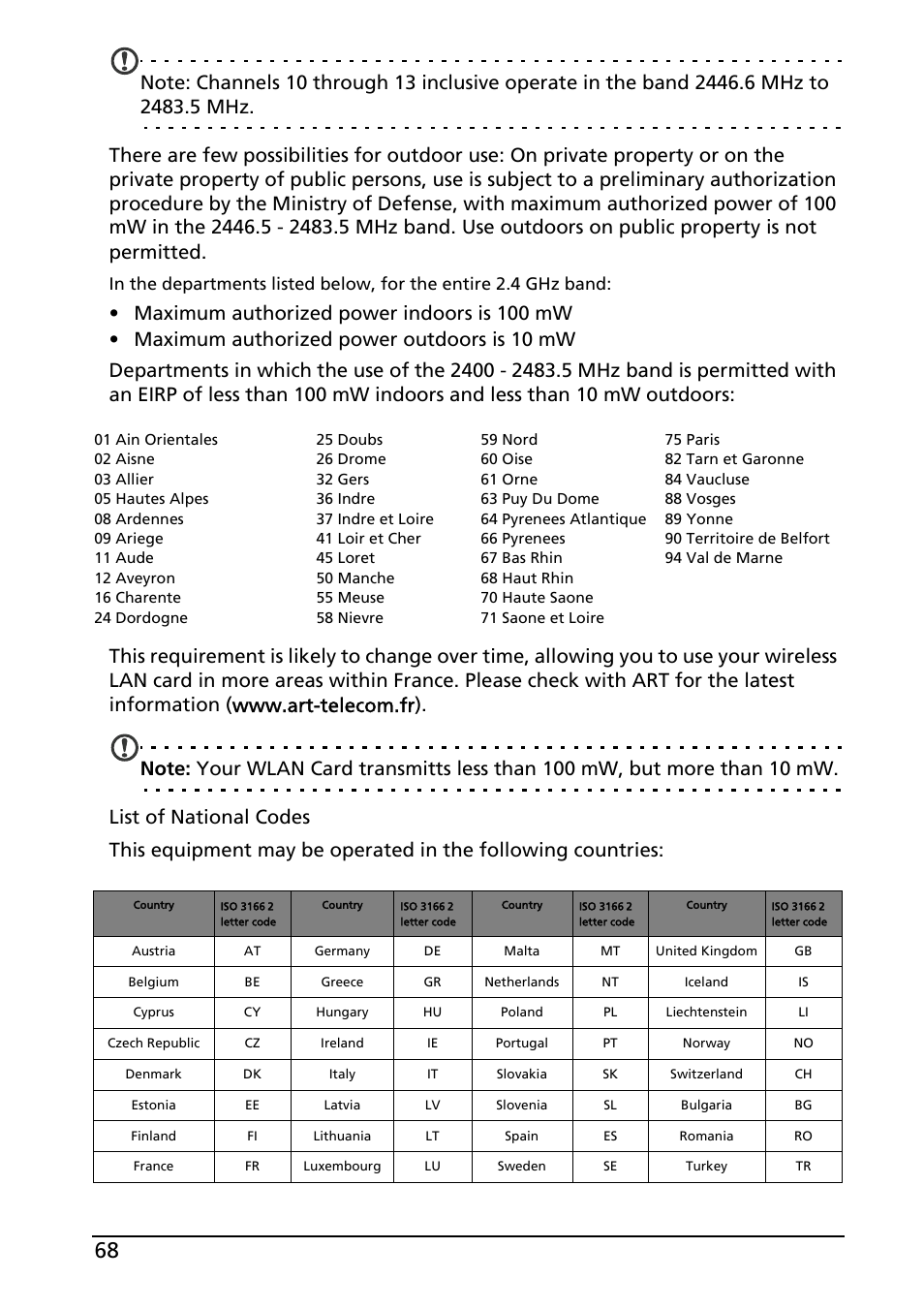 Acer A500 User Manual | Page 68 / 73