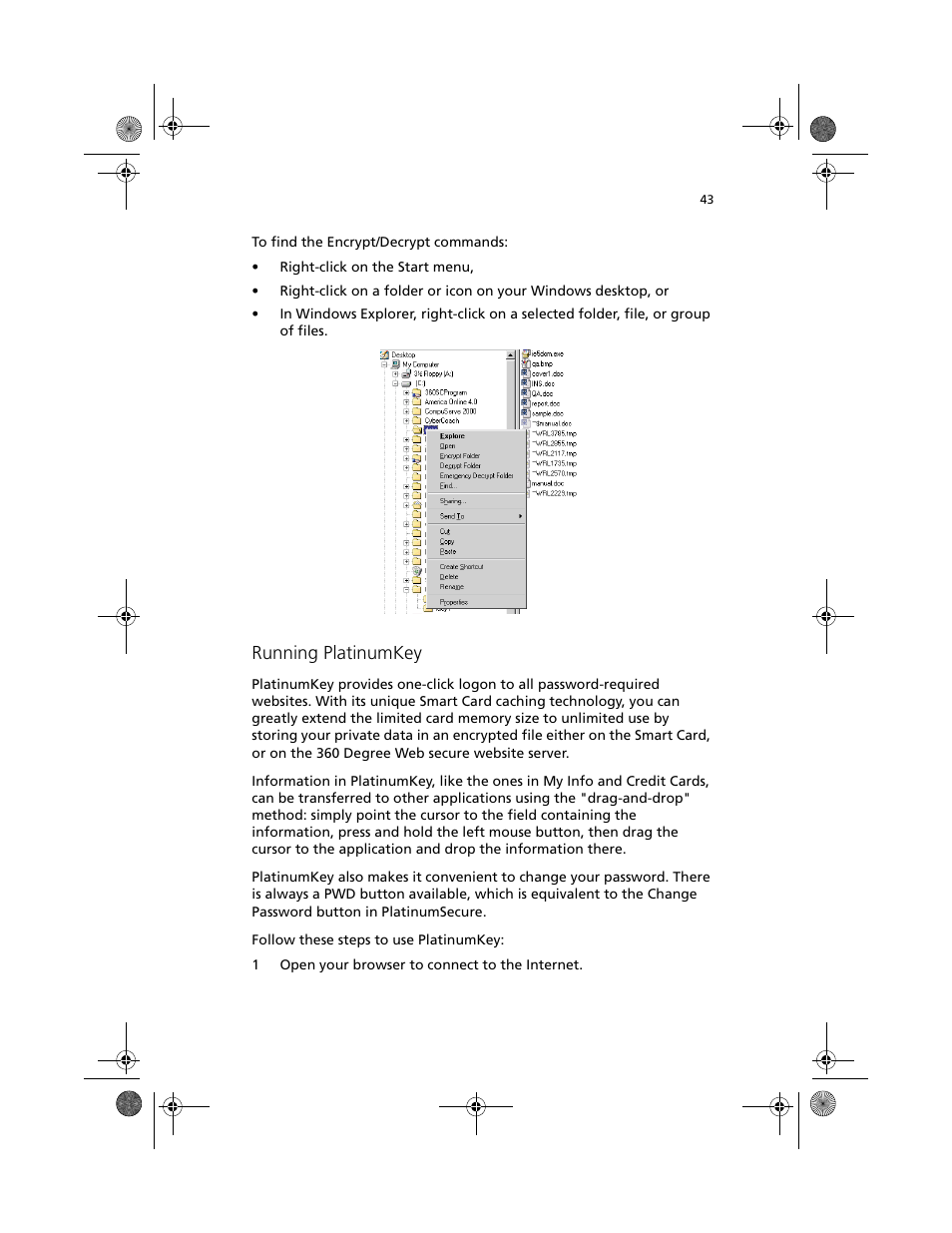 Running platinumkey | Acer TravelMate C100 User Manual | Page 53 / 102