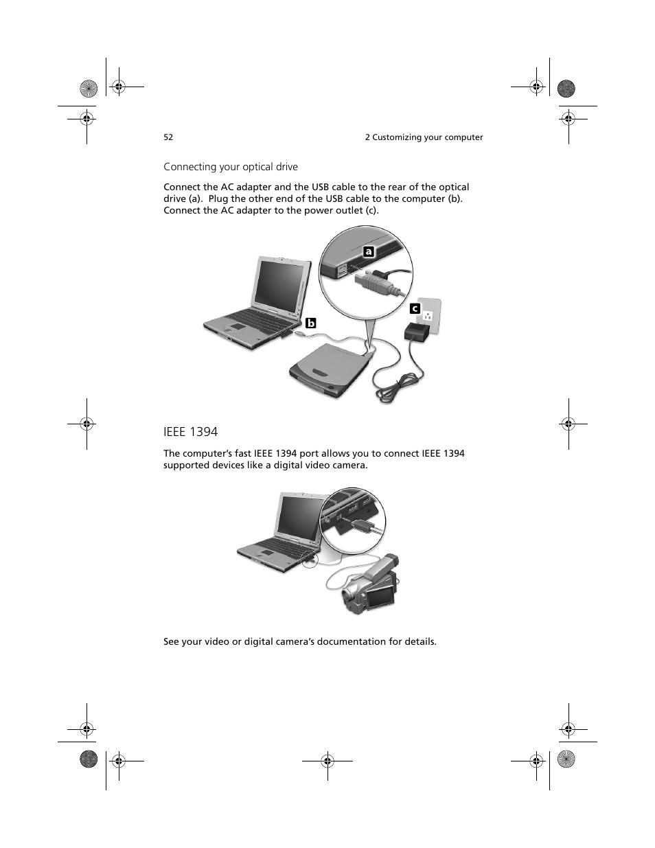 Ieee 1394 | Acer TravelMate C100 User Manual | Page 62 / 102