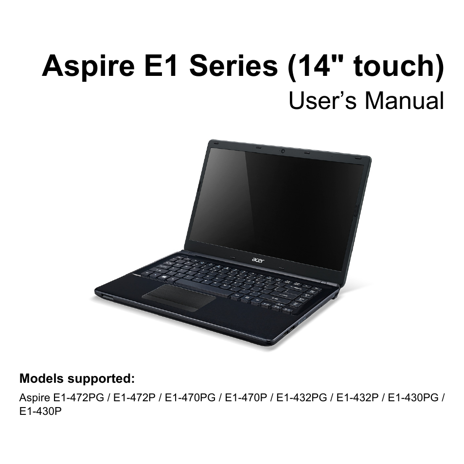 Acer Aspire E1-470PG User Manual | 103 pages