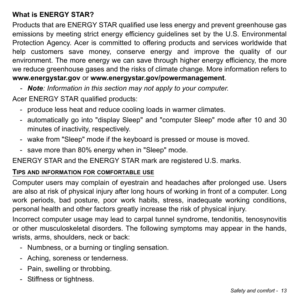 Acer Aspire E1-470PG User Manual | Page 13 / 103