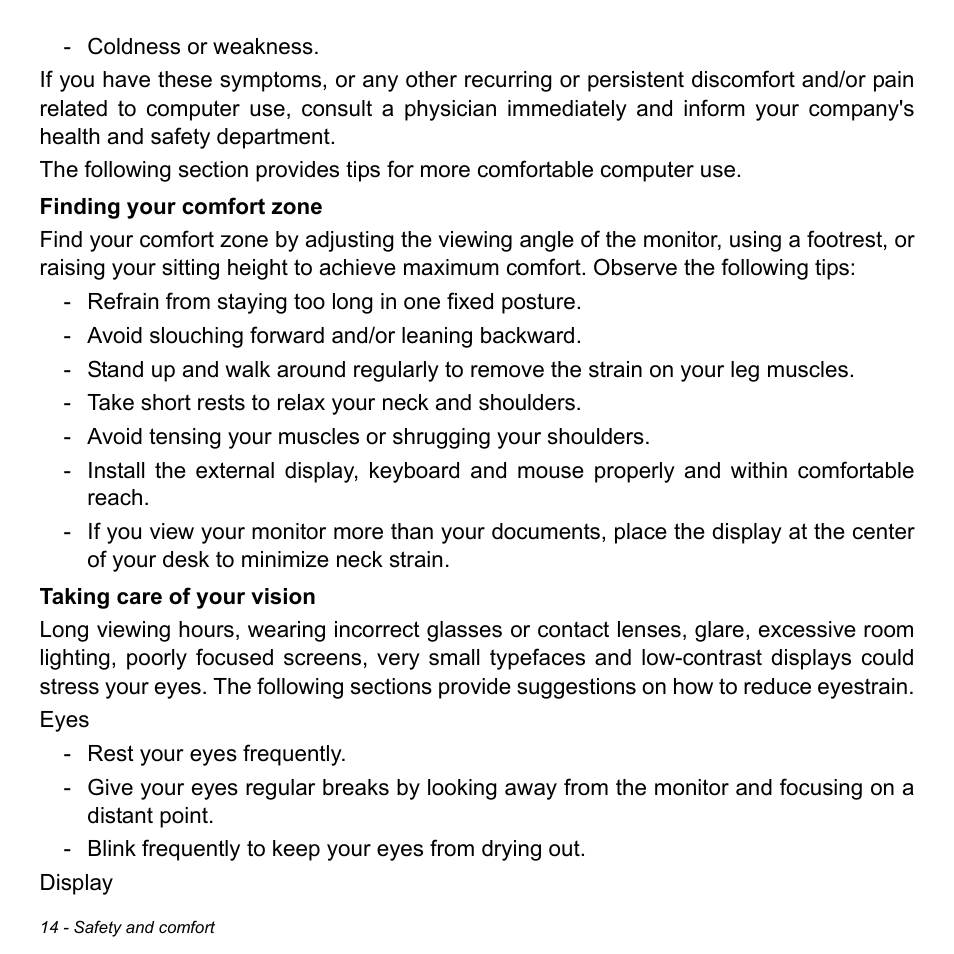 Acer Aspire E1-470PG User Manual | Page 14 / 103