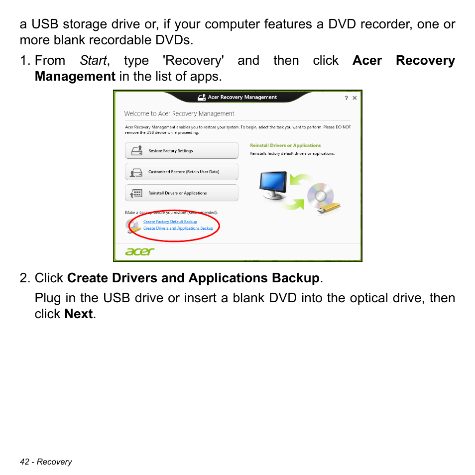 Acer Aspire E1-470PG User Manual | Page 42 / 103