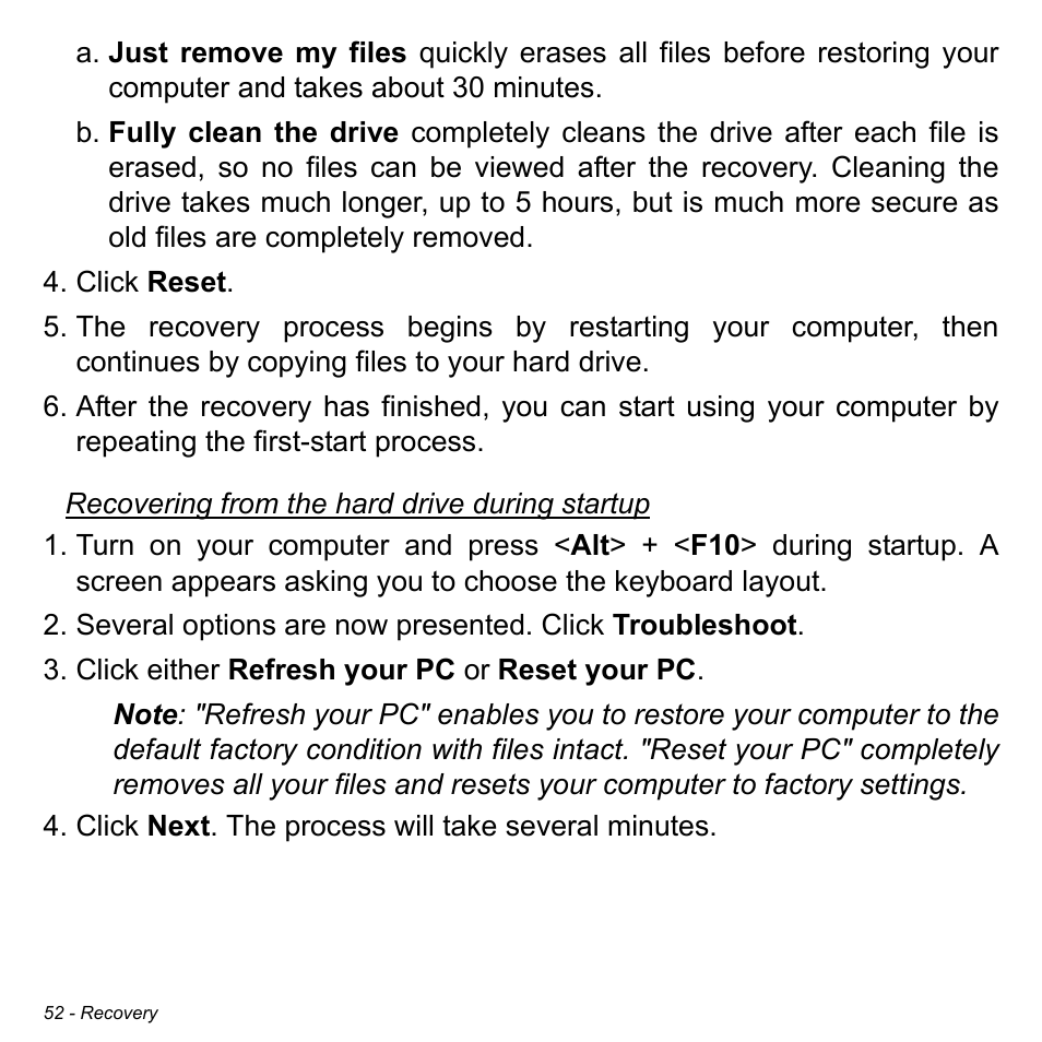 Acer Aspire E1-470PG User Manual | Page 52 / 103