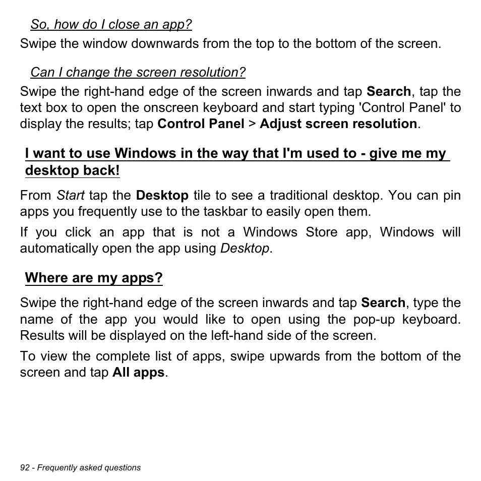 Where are my apps | Acer Aspire E1-470PG User Manual | Page 92 / 103