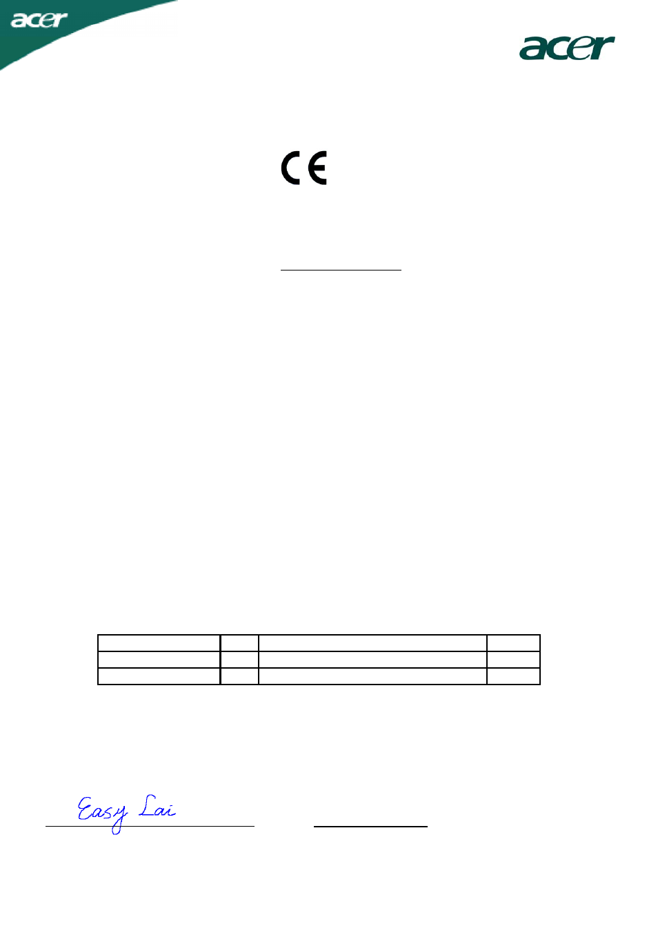 Declaration of conformity | Acer S232HL User Manual | Page 22 / 23