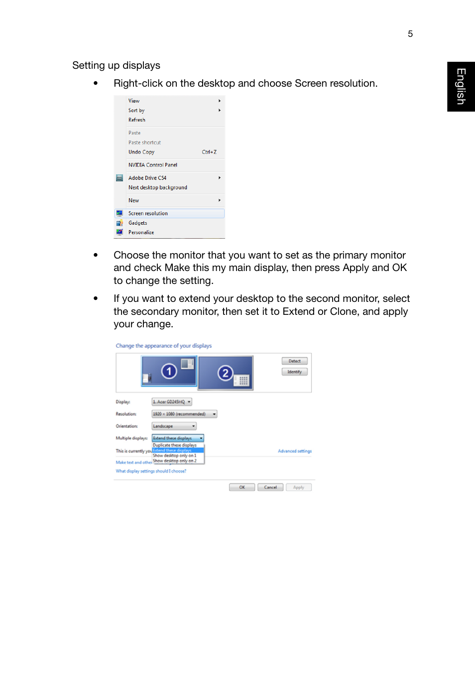 Acer RL70 User Manual | Page 15 / 28