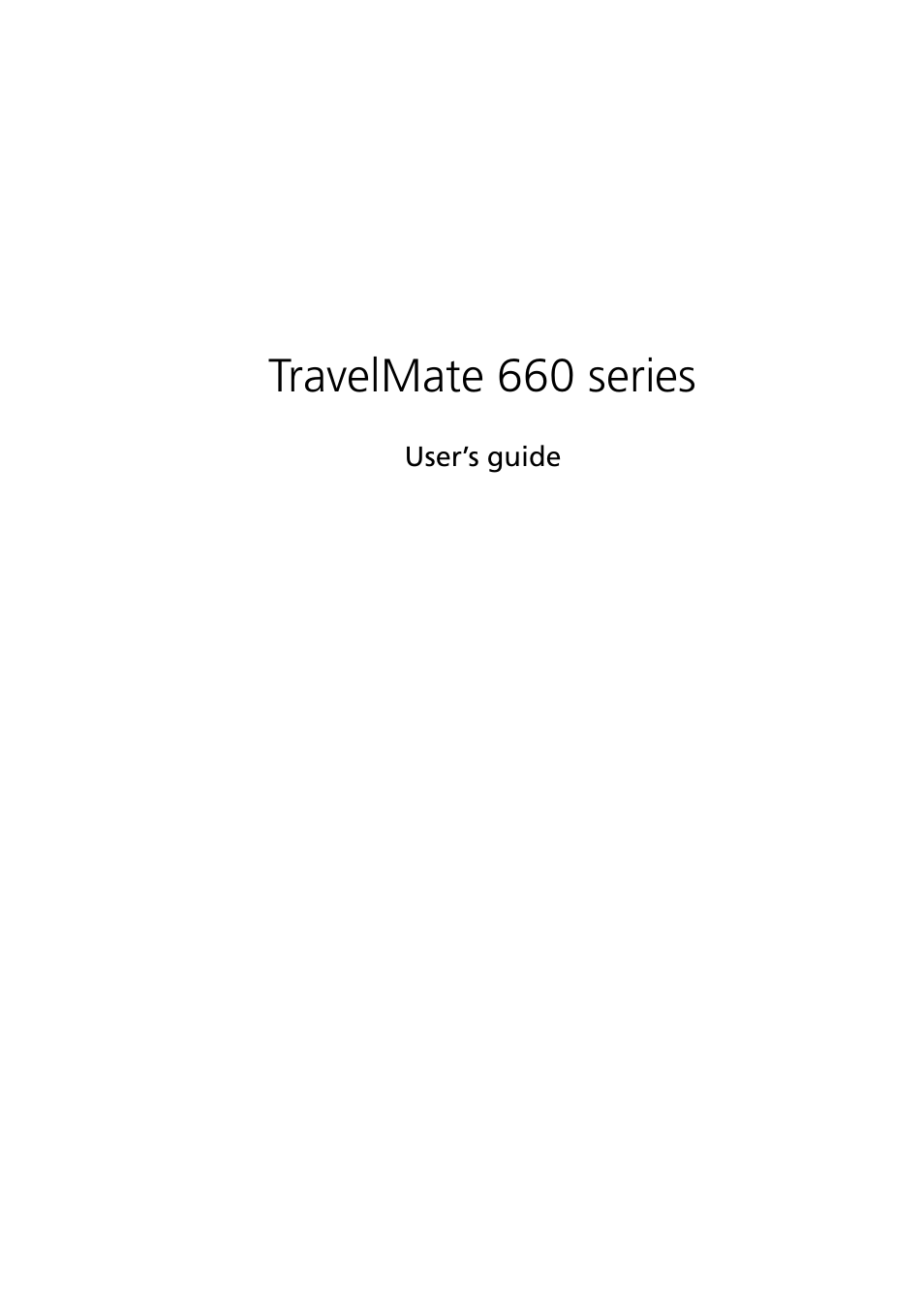 Acer TravelMate 660 User Manual | 89 pages