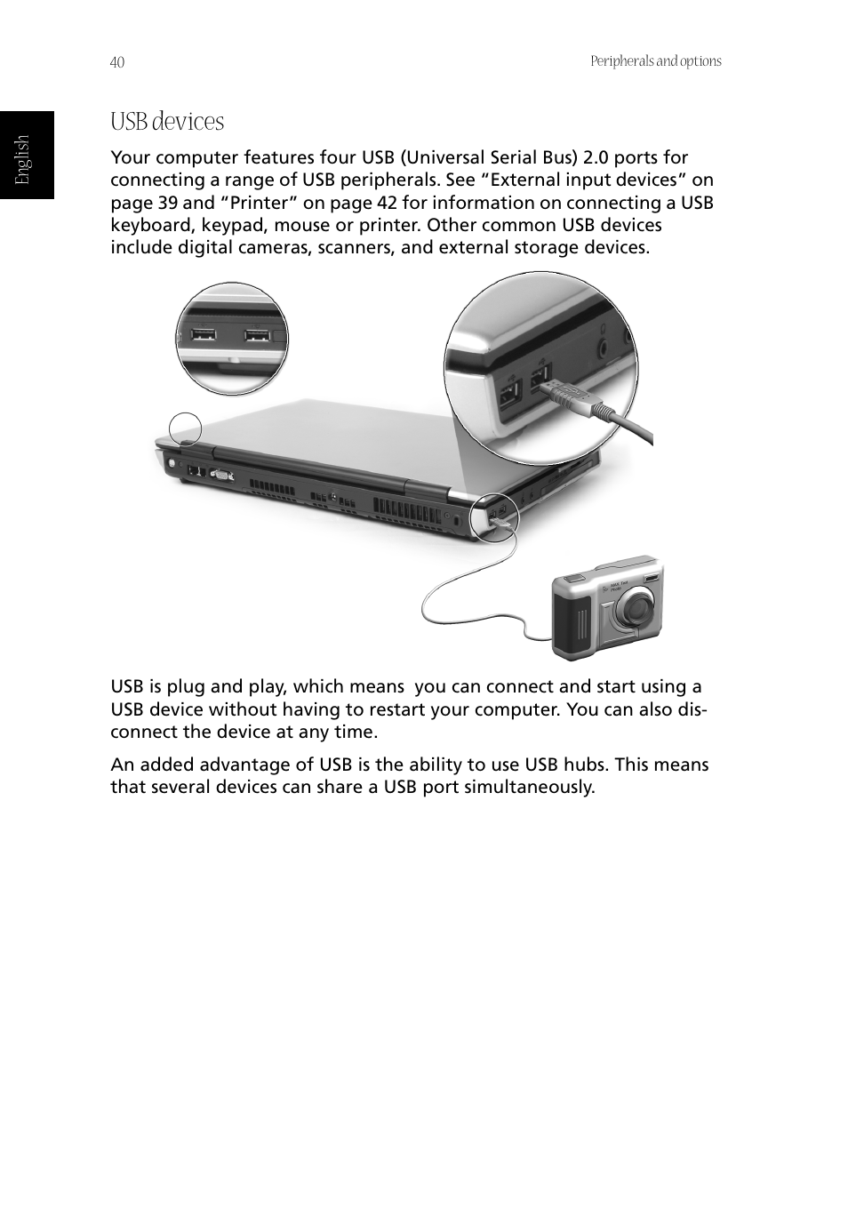 Usb devices | Acer Aspire 1800 User Manual | Page 50 / 114