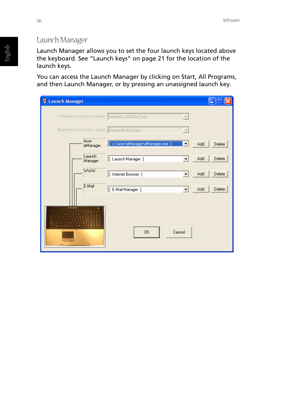 Launch manager | Acer Aspire 1800 User Manual | Page 66 / 114