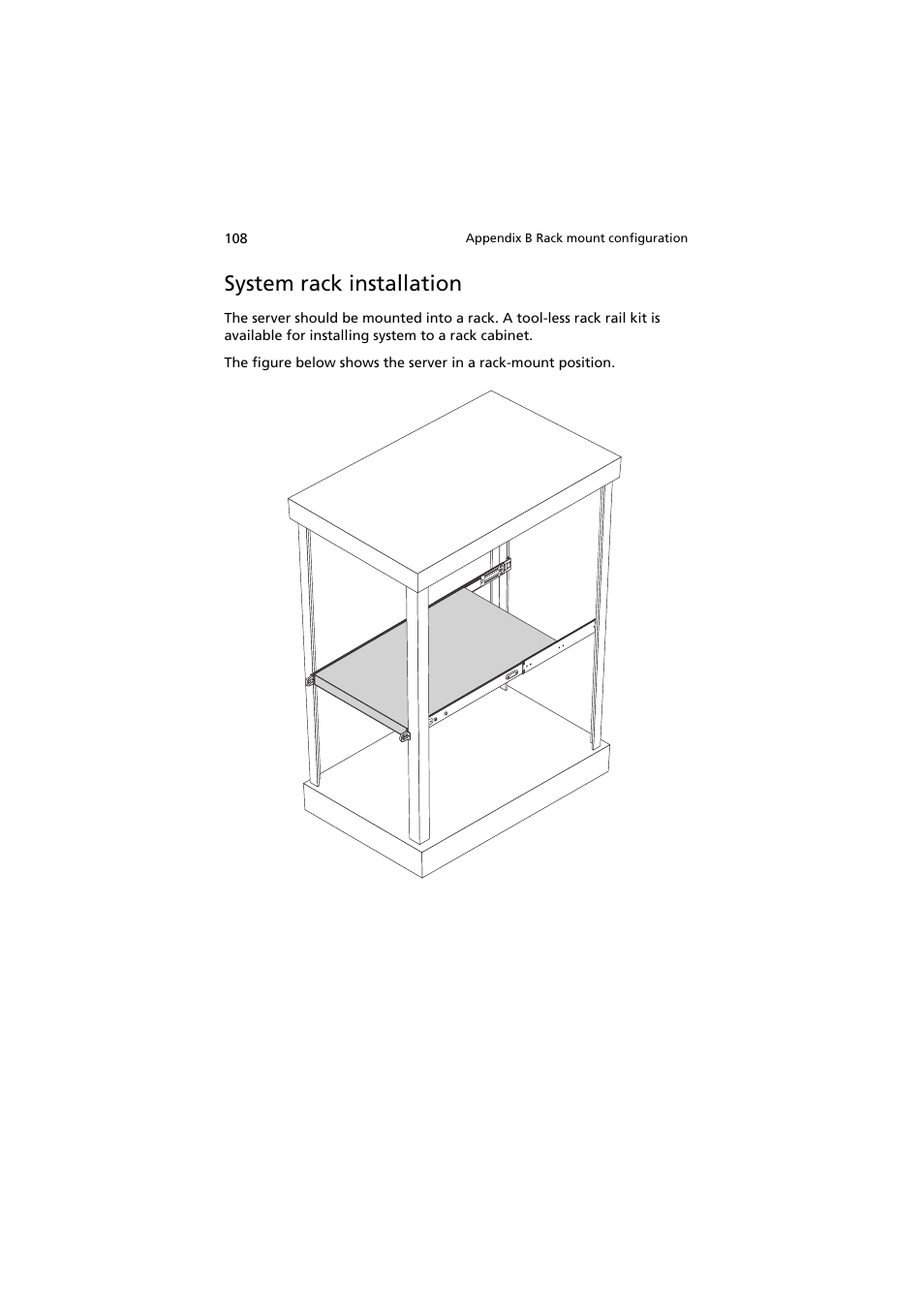 System rack installation | Acer AR160 F1 User Manual | Page 124 / 162