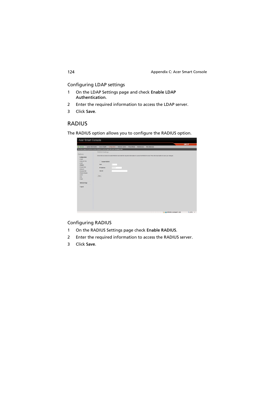 Radius | Acer AR160 F1 User Manual | Page 140 / 162