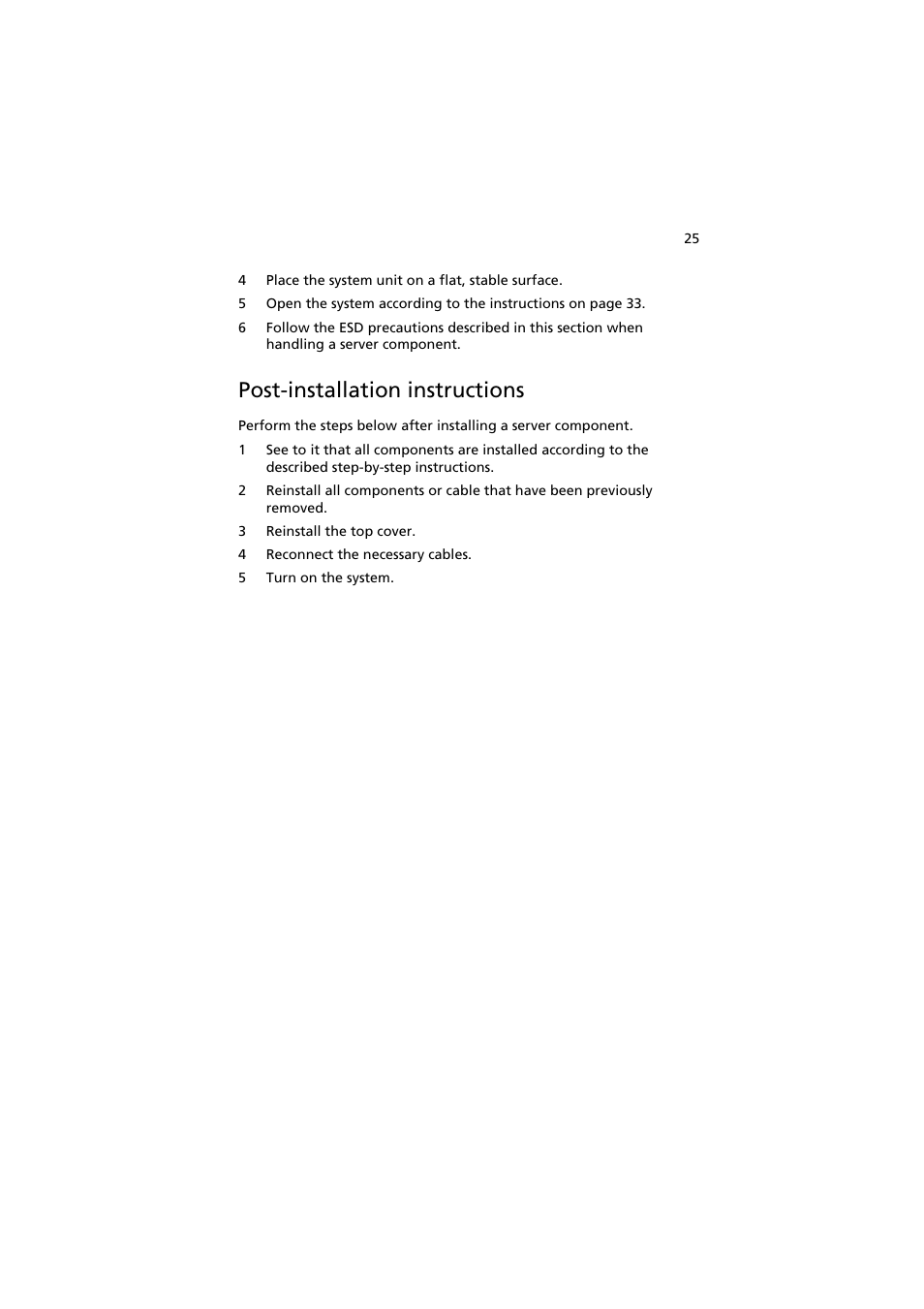 Post-installation instructions | Acer AR160 F1 User Manual | Page 41 / 162