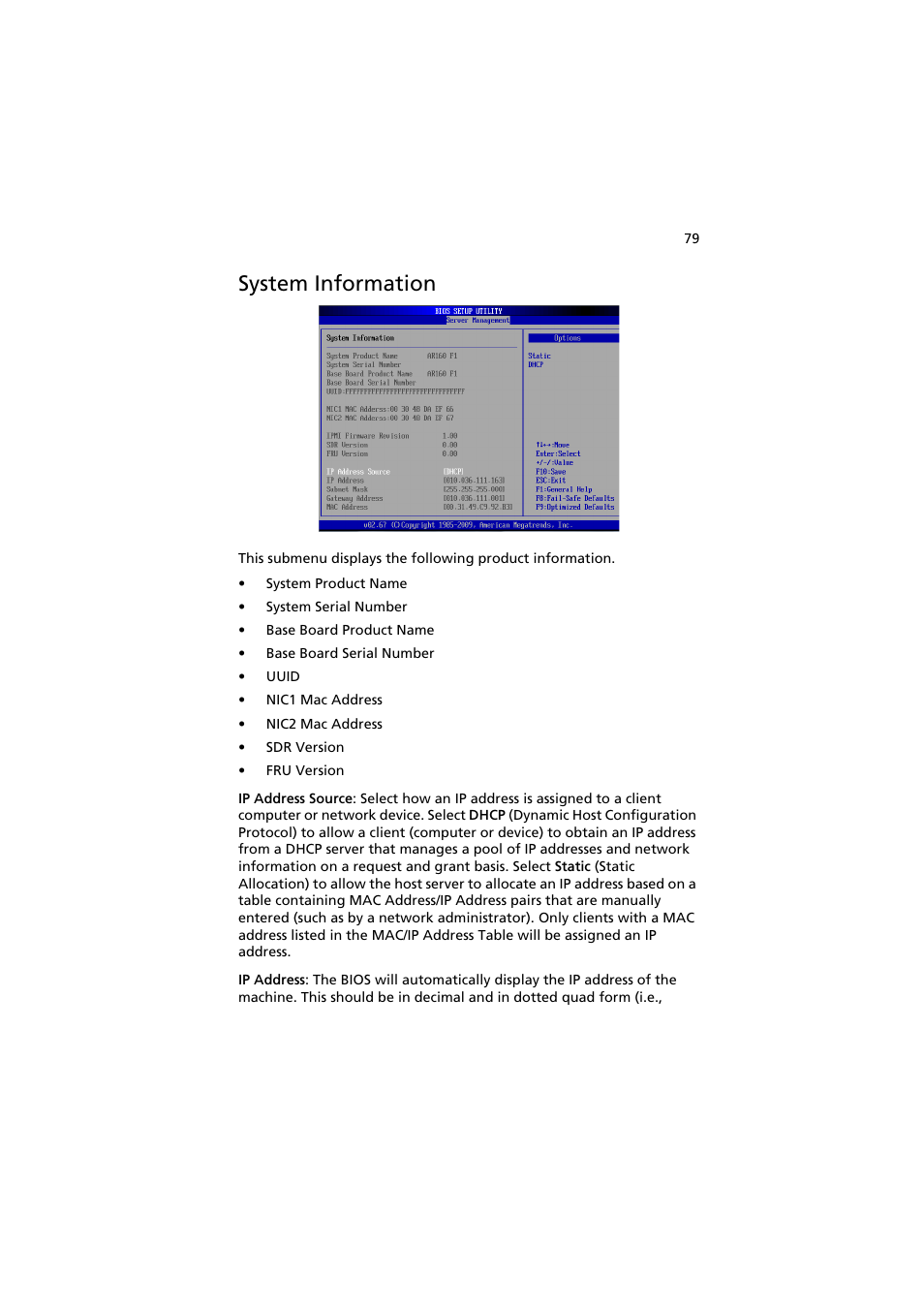 System information | Acer AR160 F1 User Manual | Page 95 / 162