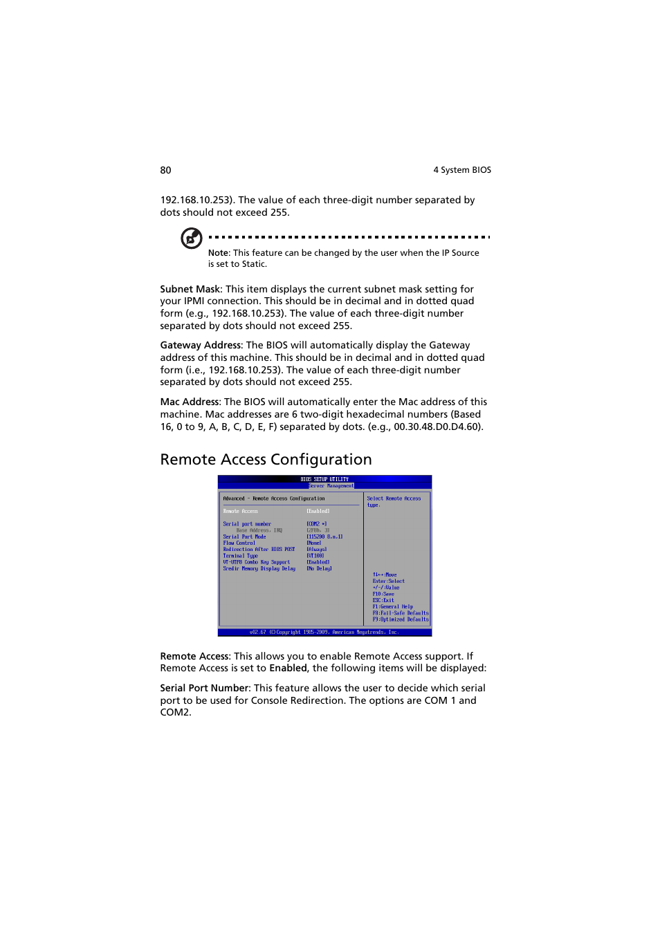 Remote access configuration | Acer AR160 F1 User Manual | Page 96 / 162