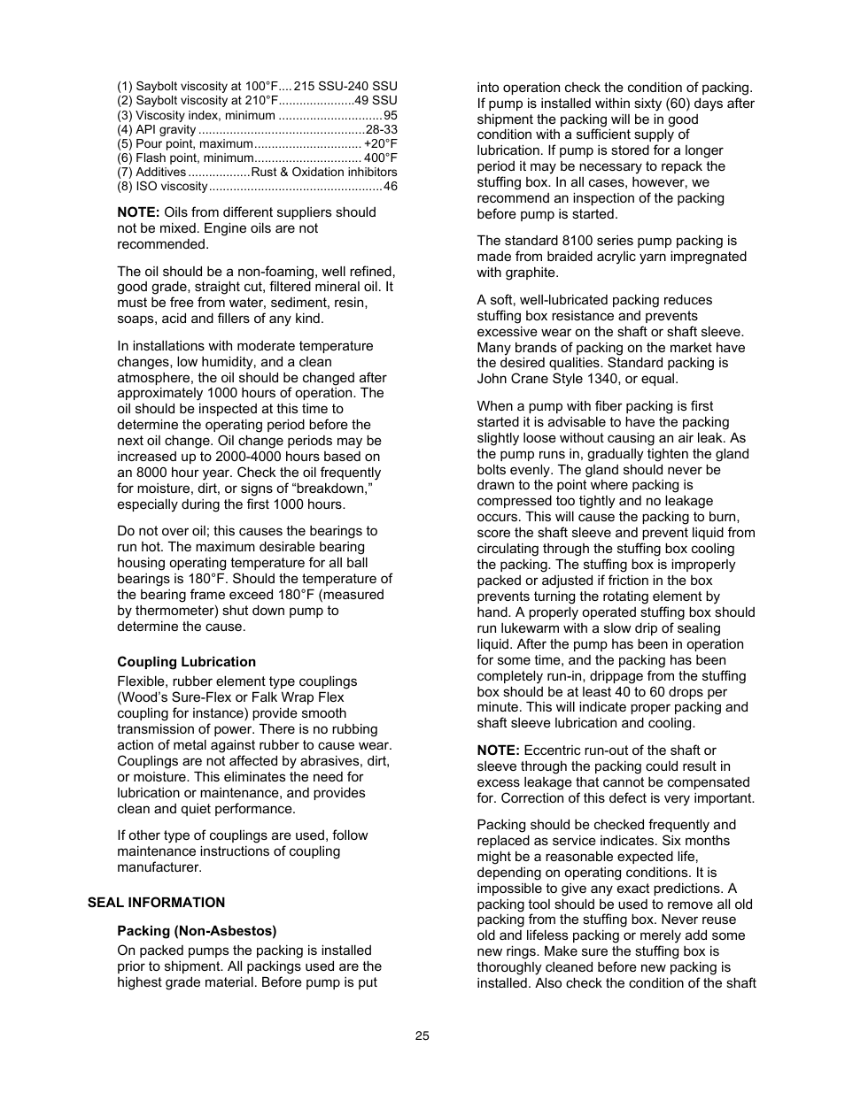 Xylem 8100 Series Centrifugal Pumps AC2515 REV.C User Manual | Page 25 / 63