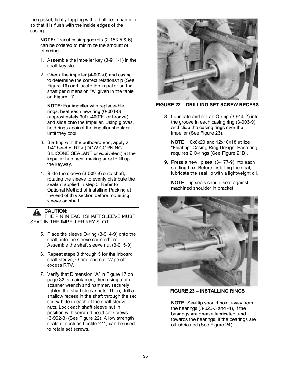 Xylem 8100 Series Centrifugal Pumps AC2515 REV.C User Manual | Page 35 / 63