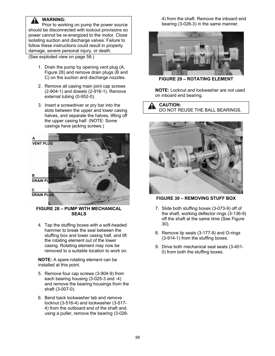 Xylem 8100 Series Centrifugal Pumps AC2515 REV.C User Manual | Page 39 / 63