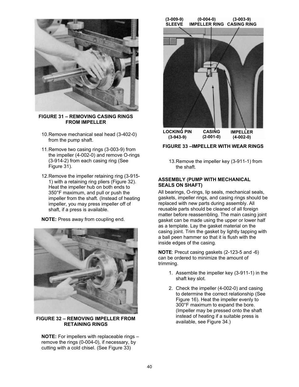 Xylem 8100 Series Centrifugal Pumps AC2515 REV.C User Manual | Page 40 / 63