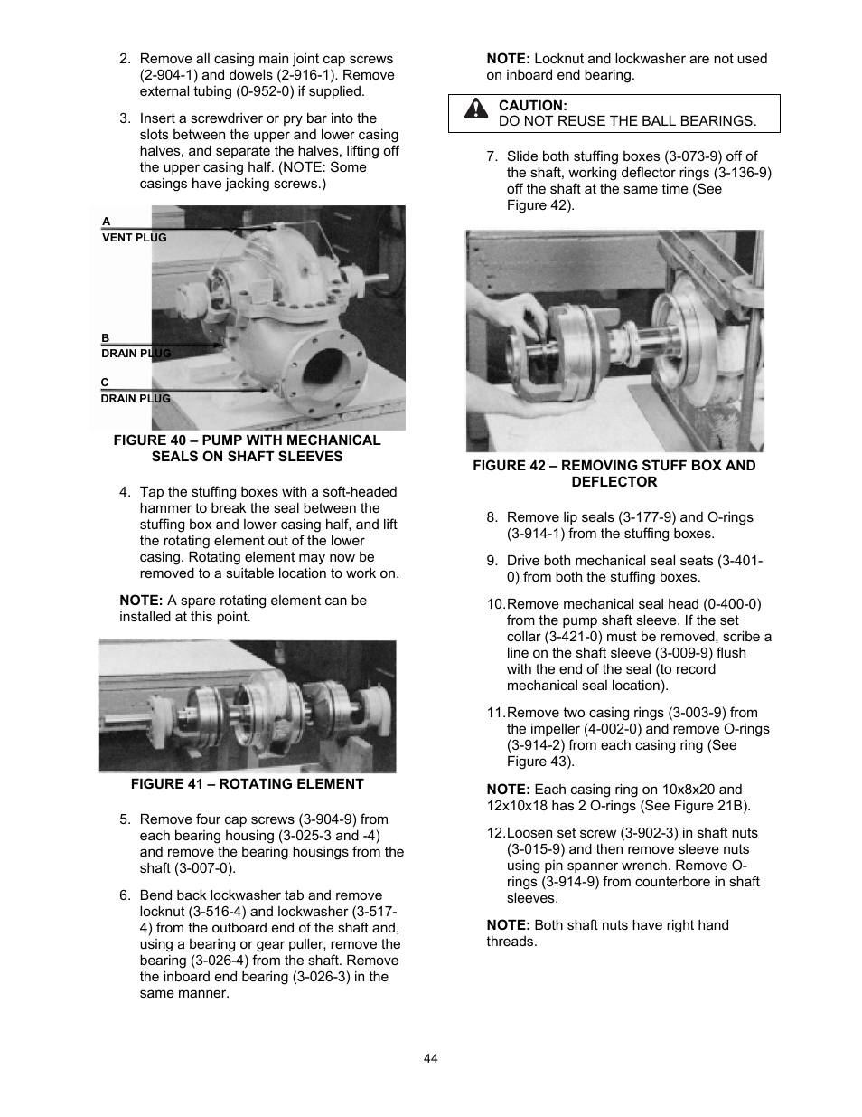 Xylem 8100 Series Centrifugal Pumps AC2515 REV.C User Manual | Page 44 / 63