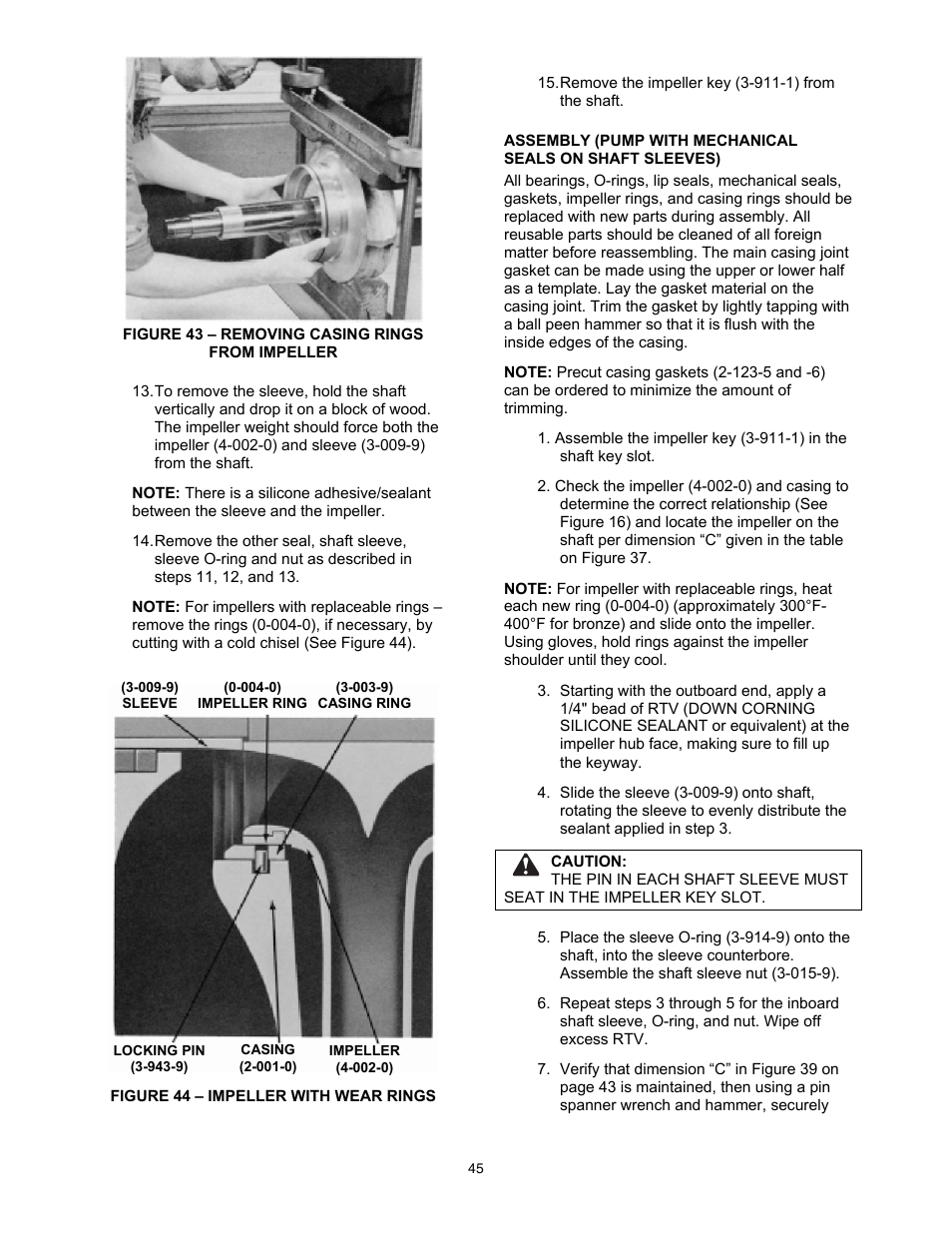 Xylem 8100 Series Centrifugal Pumps AC2515 REV.C User Manual | Page 45 / 63