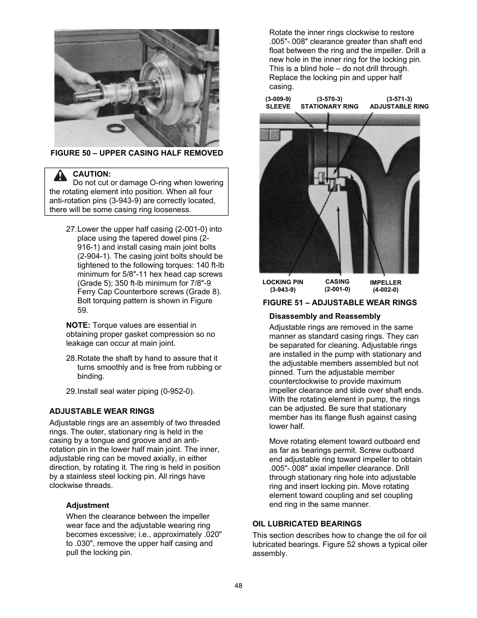 Xylem 8100 Series Centrifugal Pumps AC2515 REV.C User Manual | Page 48 / 63