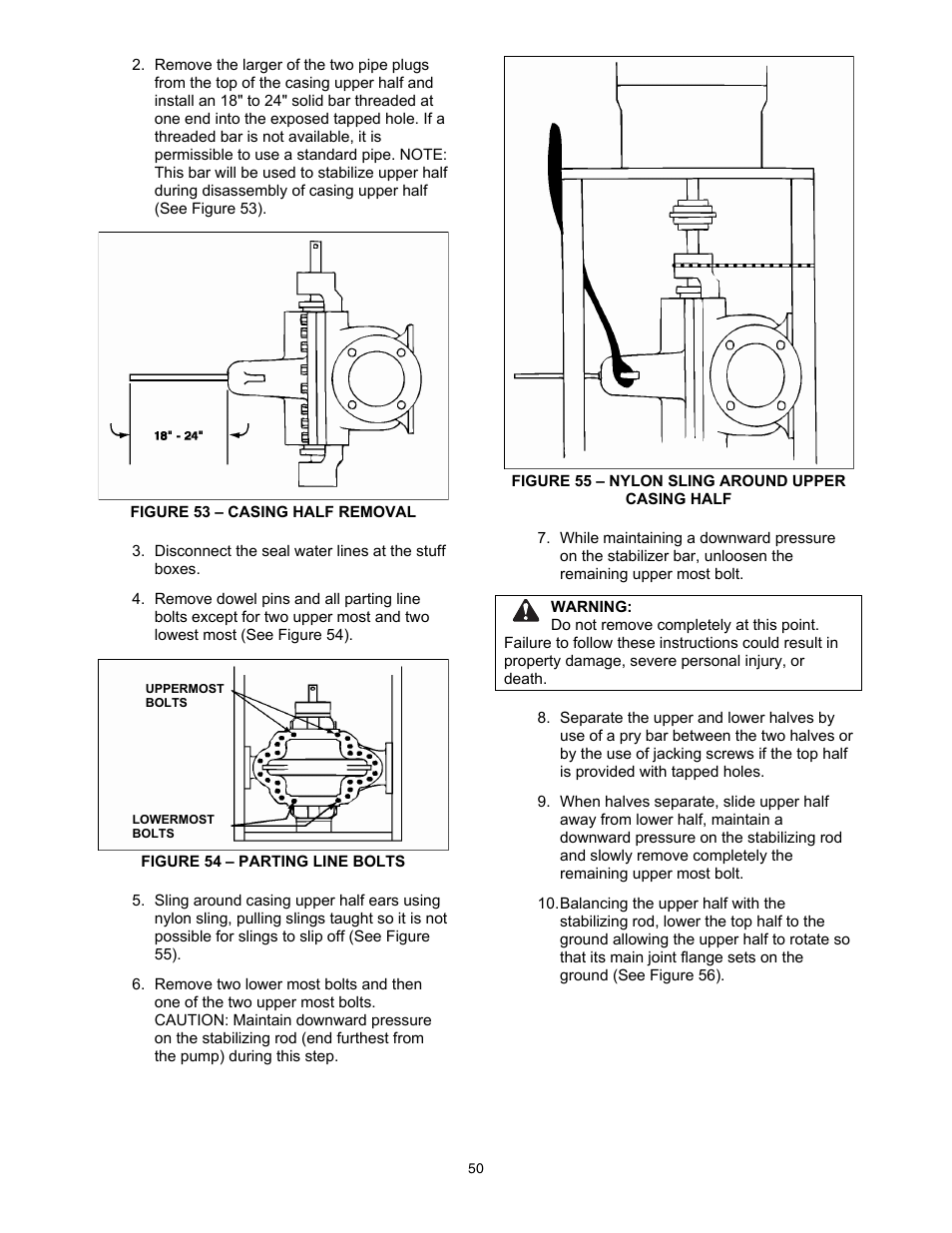 Xylem 8100 Series Centrifugal Pumps AC2515 REV.C User Manual | Page 50 / 63