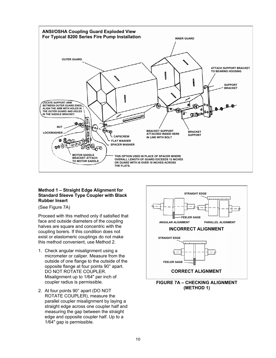 Incorrect alignment | Xylem 8200 Series Base Mounted Centrifugal Fire Pumps AC2675 REV.C User Manual | Page 10 / 38