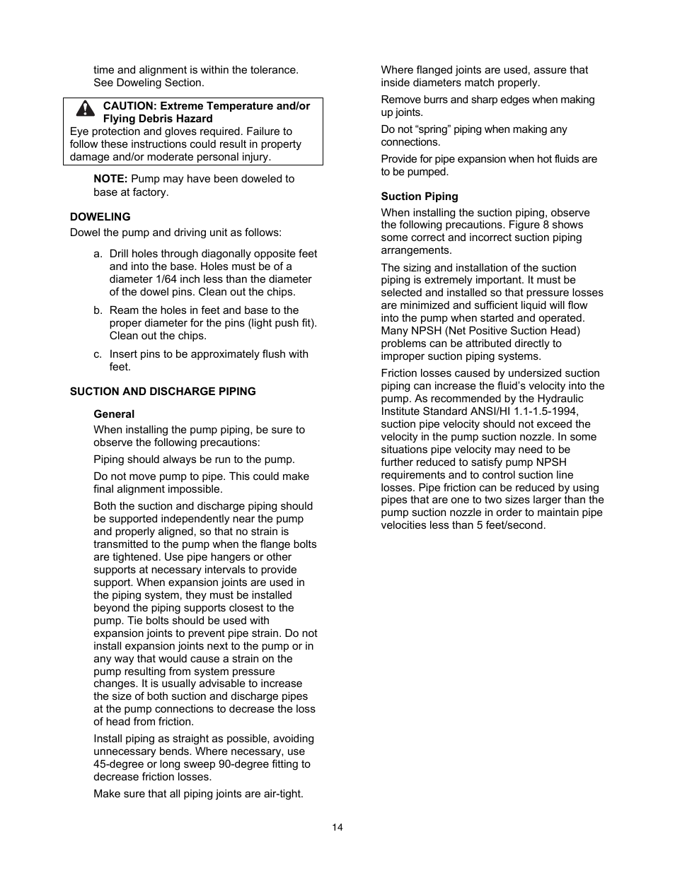 Xylem 8200 Series Base Mounted Centrifugal Fire Pumps AC2675 REV.C User Manual | Page 14 / 38