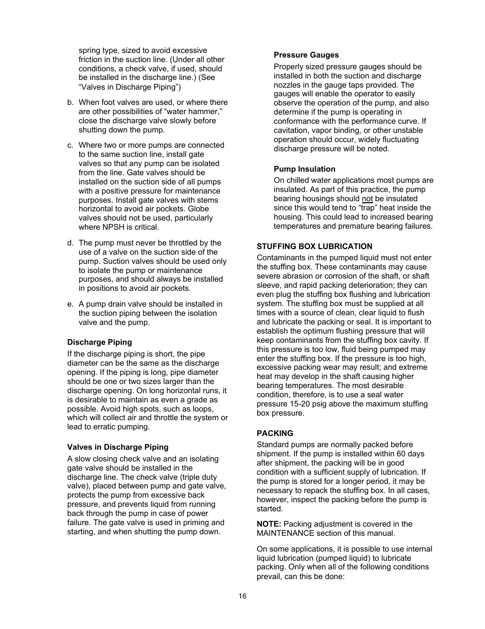 Xylem 8200 Series Base Mounted Centrifugal Fire Pumps AC2675 REV.C User Manual | Page 16 / 38