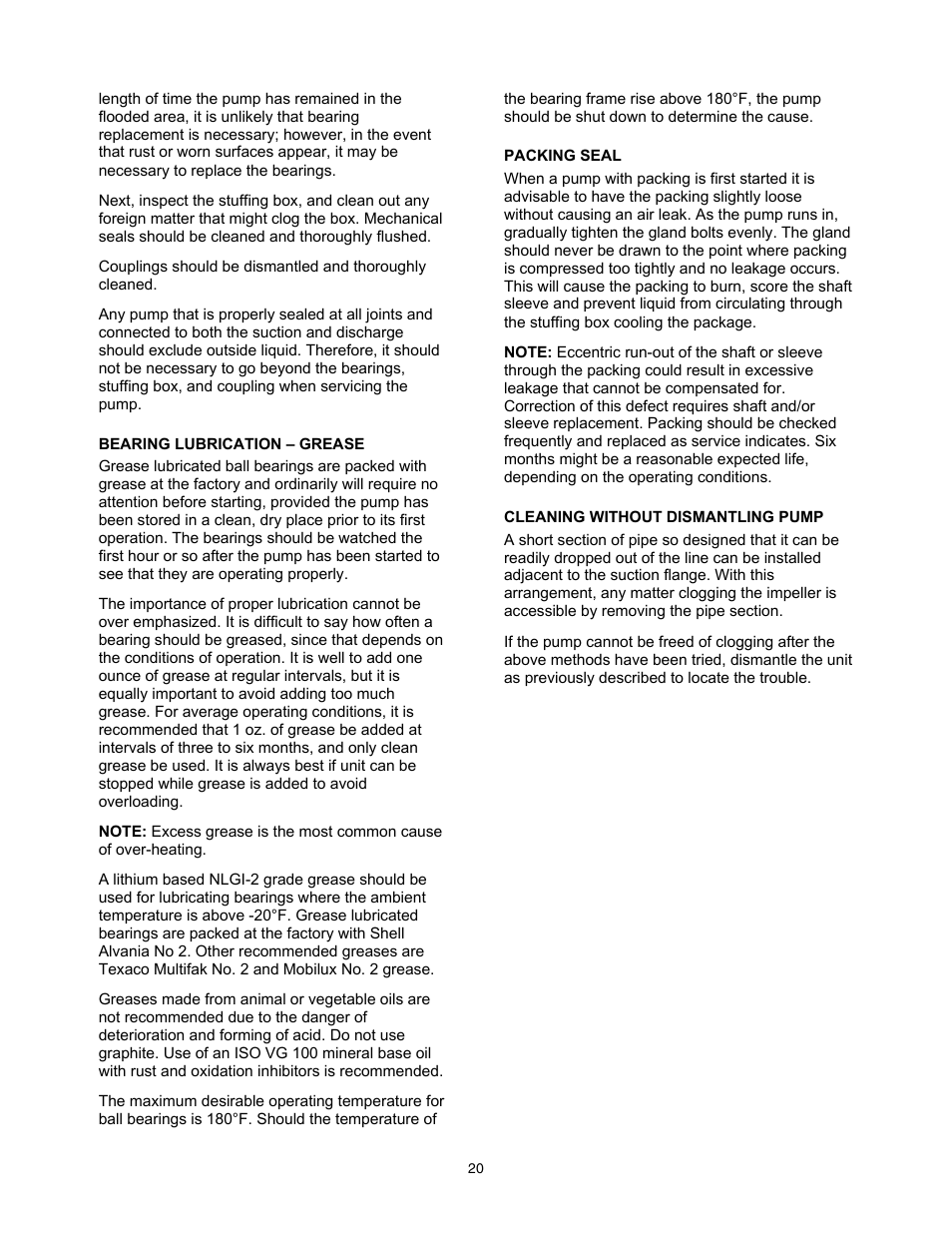 Xylem 8200 Series Base Mounted Centrifugal Fire Pumps AC2675 REV.C User Manual | Page 20 / 38