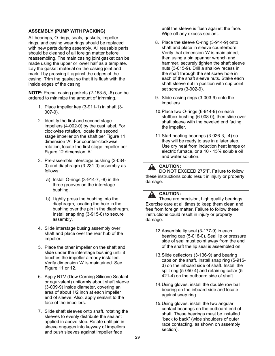 Xylem 8200 Series Base Mounted Centrifugal Fire Pumps AC2675 REV.C User Manual | Page 29 / 38