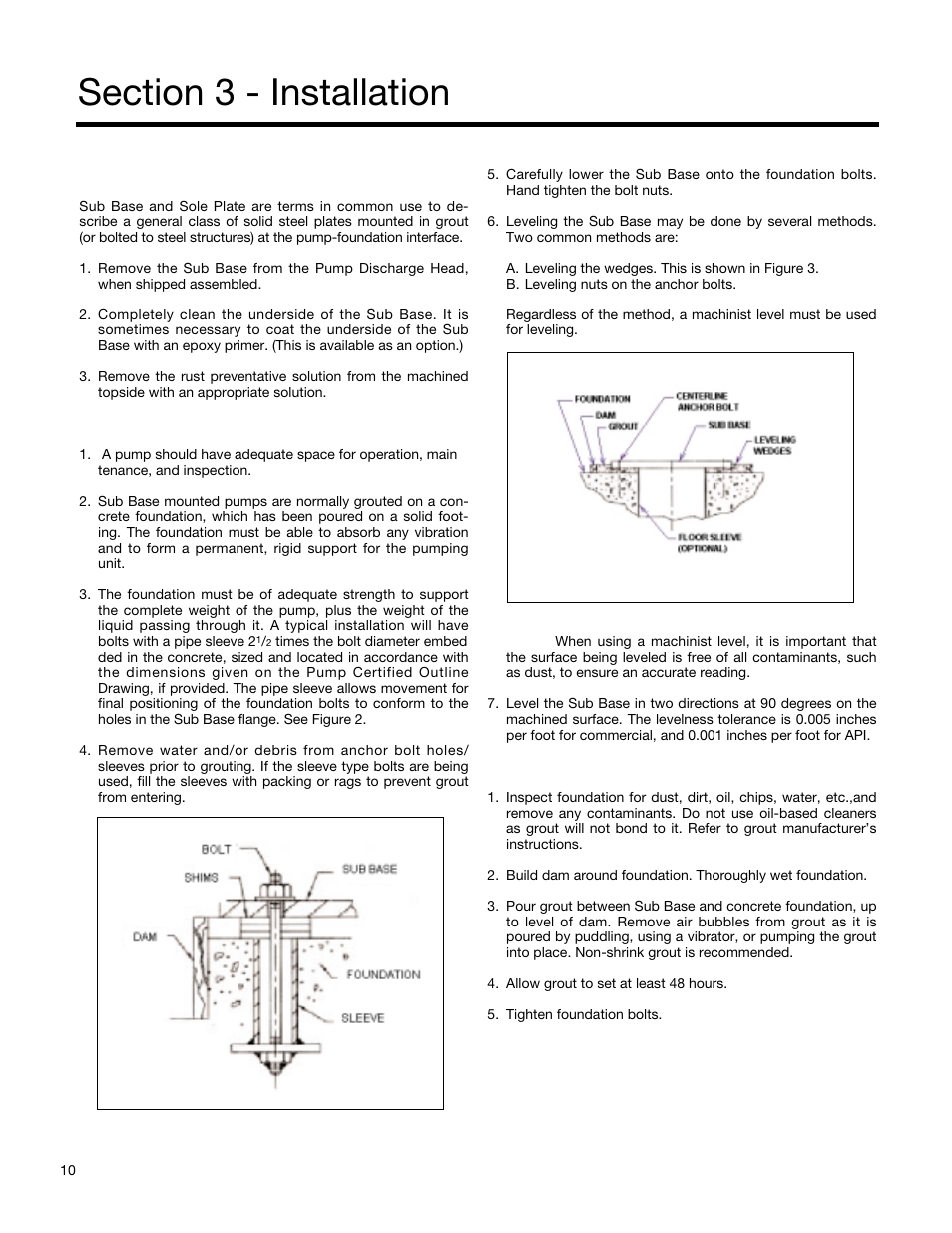 Foundation /piping | Xylem A-C Fire Pump – Vertical Turbine Fire Pump AC8499 User Manual | Page 10 / 28