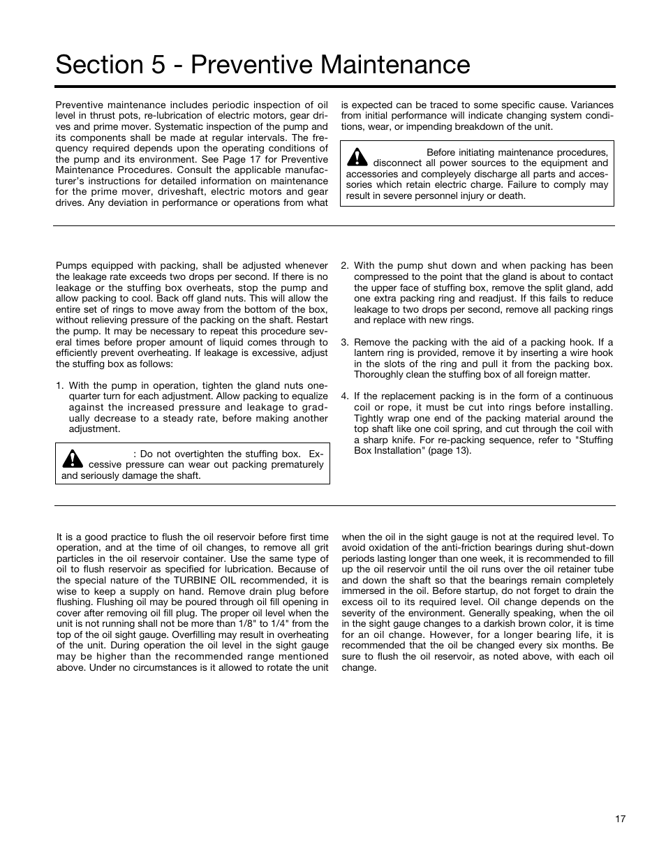 Xylem A-C Fire Pump – Vertical Turbine Fire Pump AC8499 User Manual | Page 17 / 28