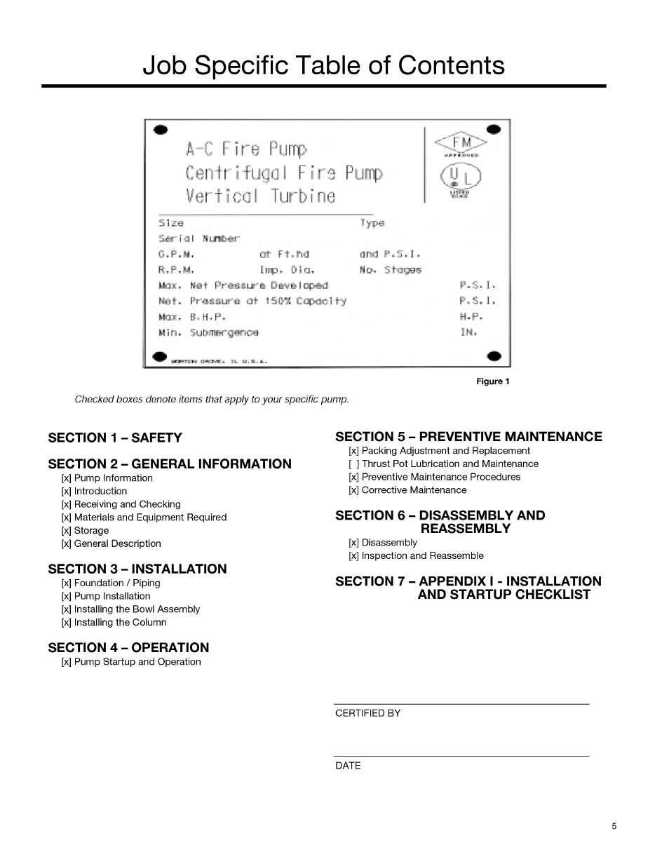 Xylem A-C Fire Pump – Vertical Turbine Fire Pump AC8499 User Manual | Page 5 / 28