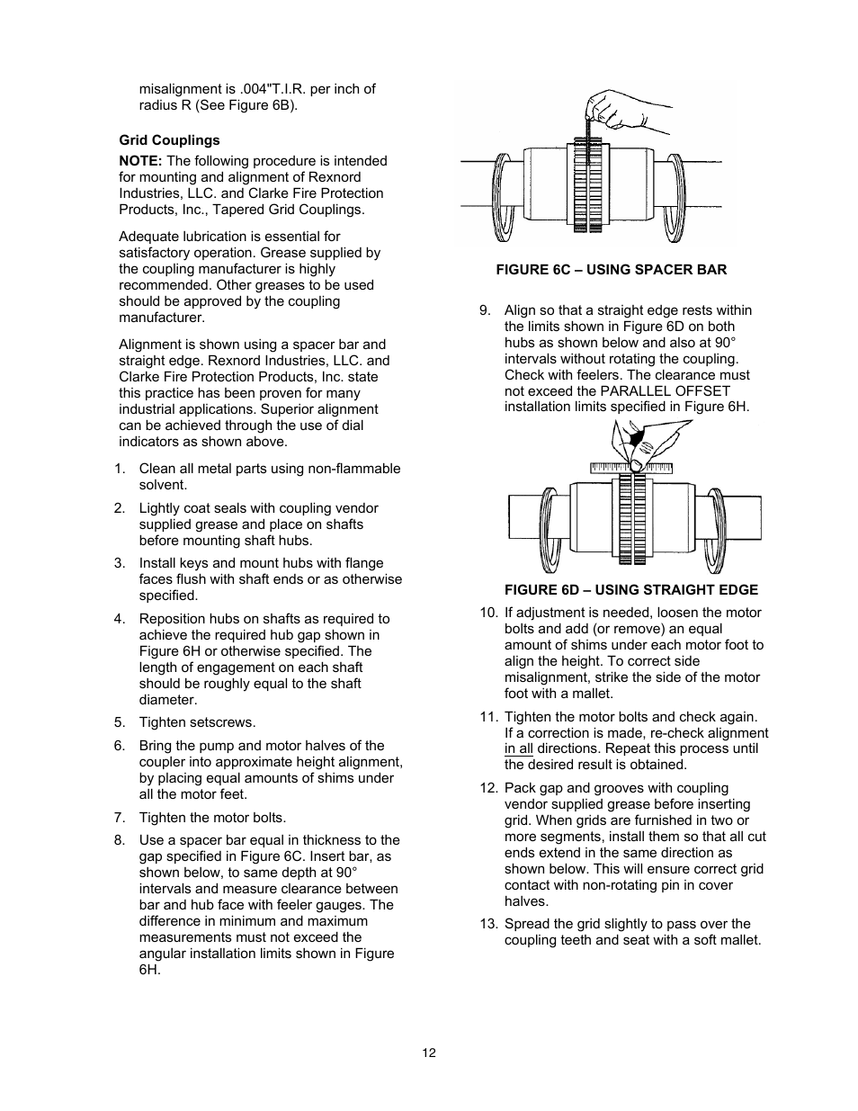 Xylem 9100 Series Base Mounted Centrifugal Fire Pumps AC8585 REV.C User Manual | Page 12 / 37