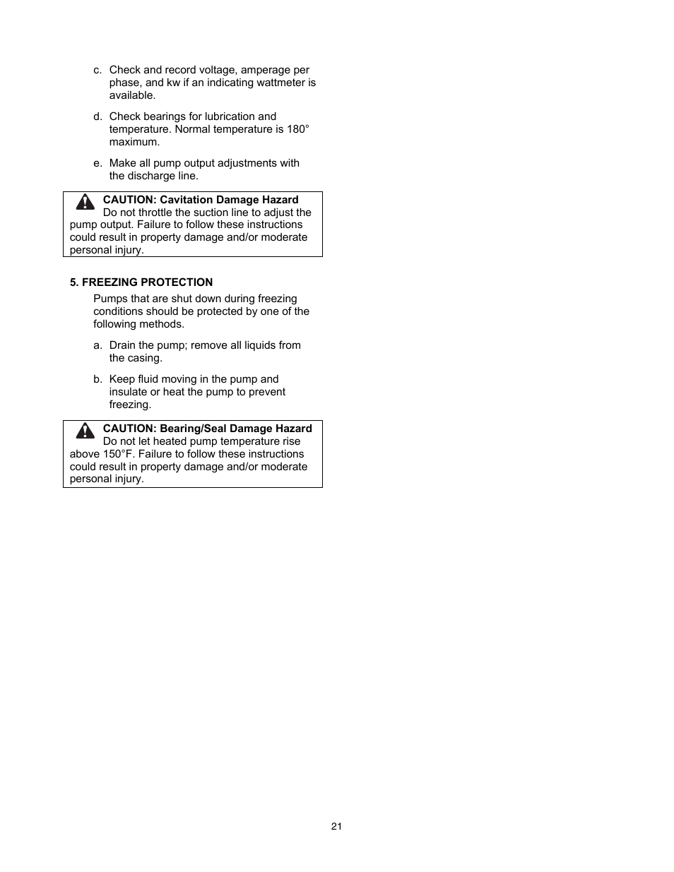 Xylem 9100 Series Base Mounted Centrifugal Fire Pumps AC8585 REV.C User Manual | Page 21 / 37