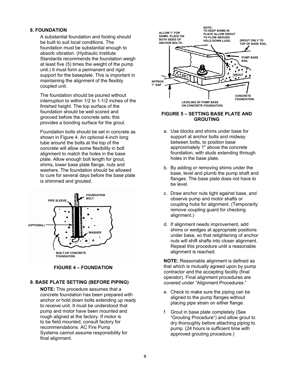 Xylem 9100 Series Base Mounted Centrifugal Fire Pumps AC8585 REV.C User Manual | Page 8 / 37