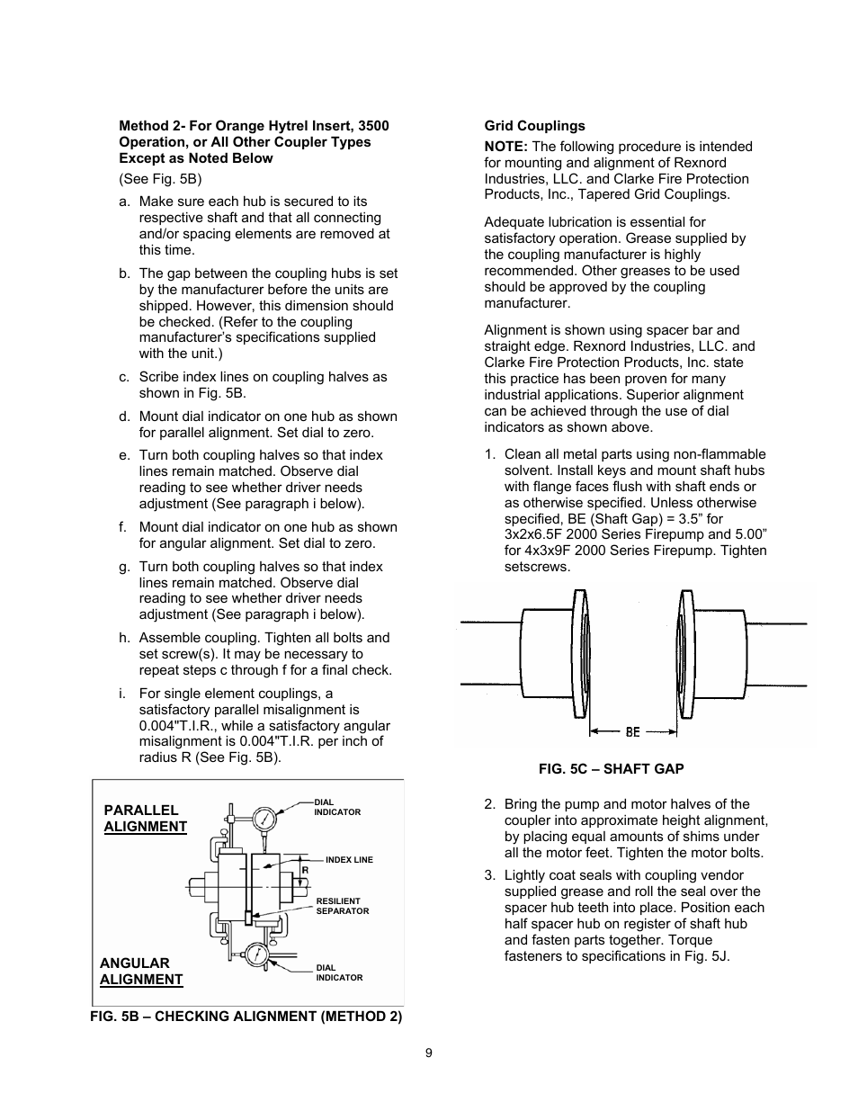 Xylem 2000 Series Frame Mounted Pumps AC8652 REV.C User Manual | Page 9 / 20