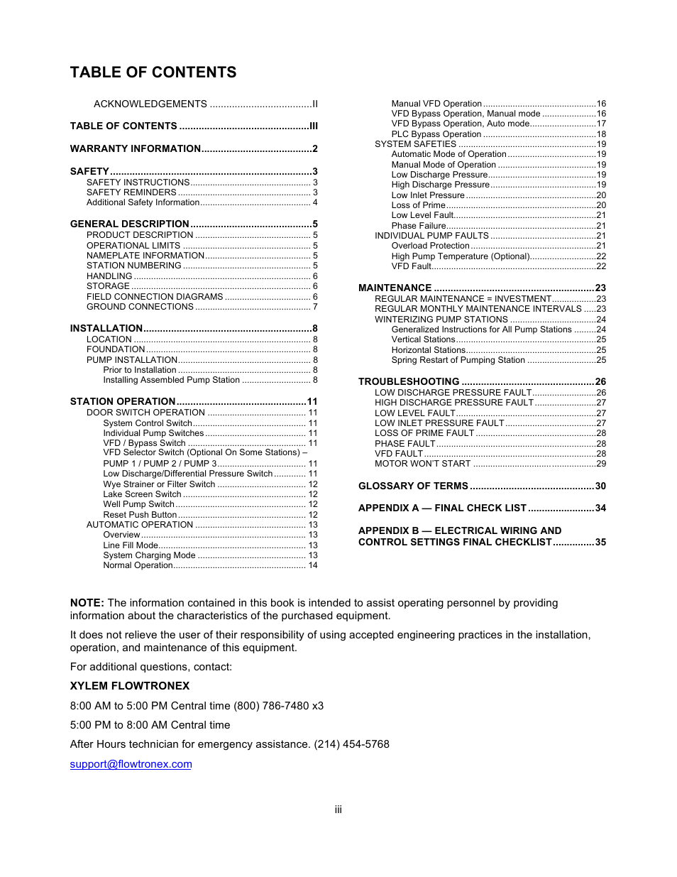 Xylem 19 001 200 R2 SILENT STORM VFD Pumping System User Manual | Page 3 / 38
