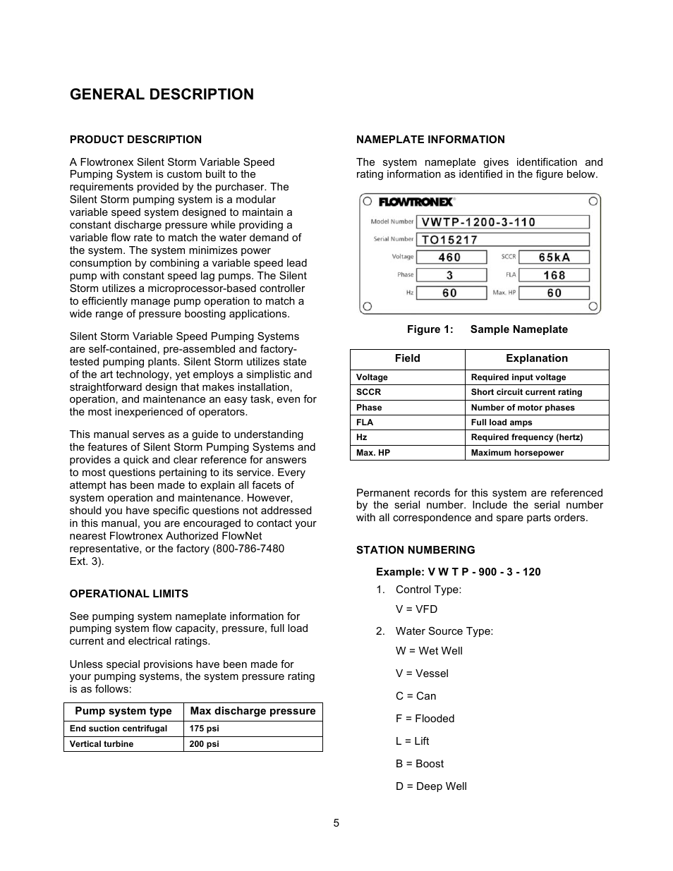 General description | Xylem 19 001 200 R2 SILENT STORM VFD Pumping System User Manual | Page 7 / 38
