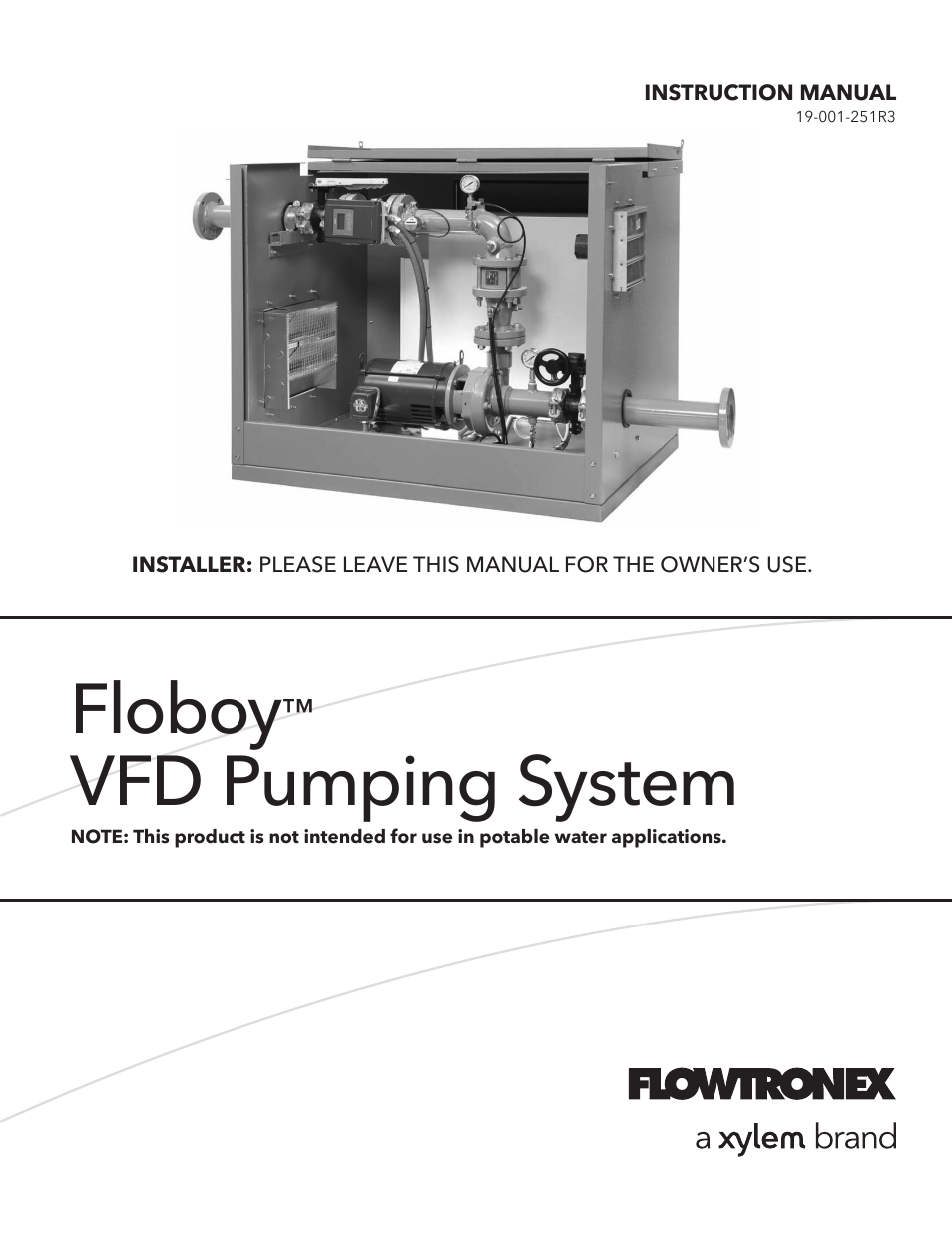 Xylem 19 001 251 R3 Floboy VFD Pumping System User Manual | 40 pages