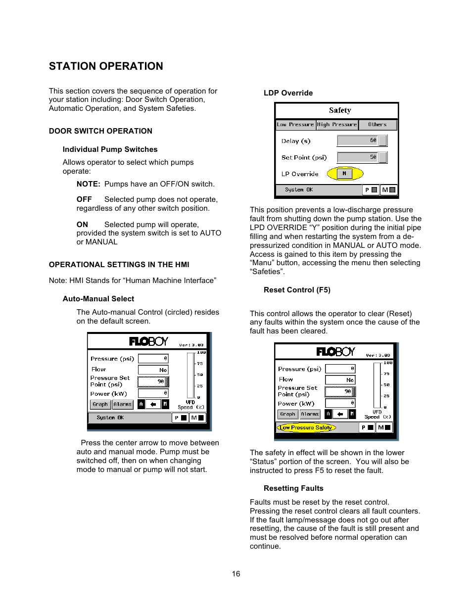 Station operation | Xylem 19 001 251 R3 Floboy VFD Pumping System User Manual | Page 20 / 40