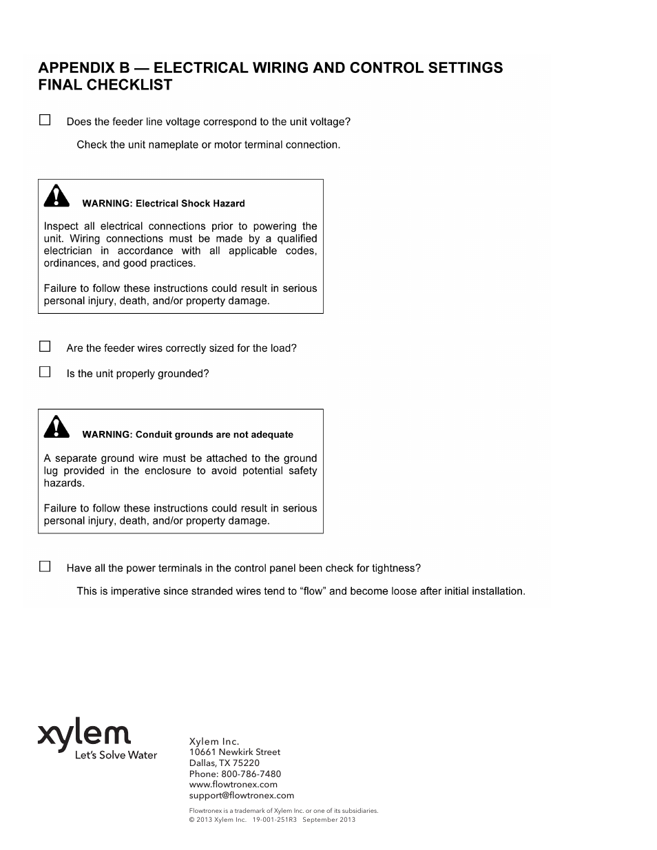 Xylem 19 001 251 R3 Floboy VFD Pumping System User Manual | Page 40 / 40