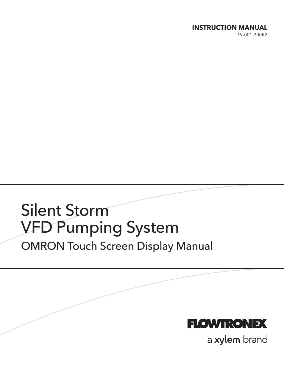 Xylem 19 001 300 R2 Silent Storm VFD Pumping System OMRON Touch Screen Display Manual User Manual | 162 pages