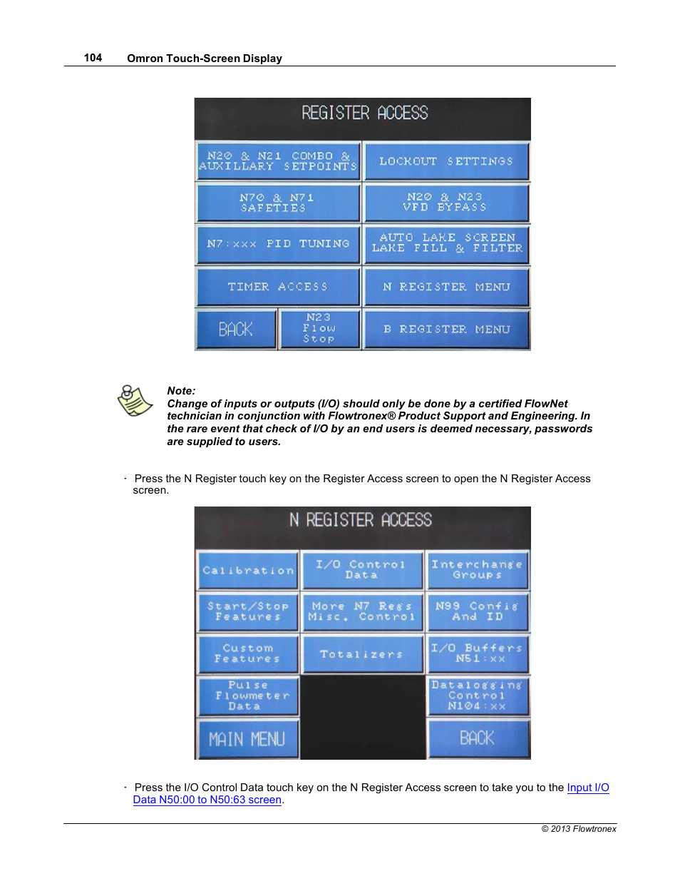 Xylem 19 001 300 R2 Silent Storm VFD Pumping System OMRON Touch Screen Display Manual User Manual | Page 108 / 162