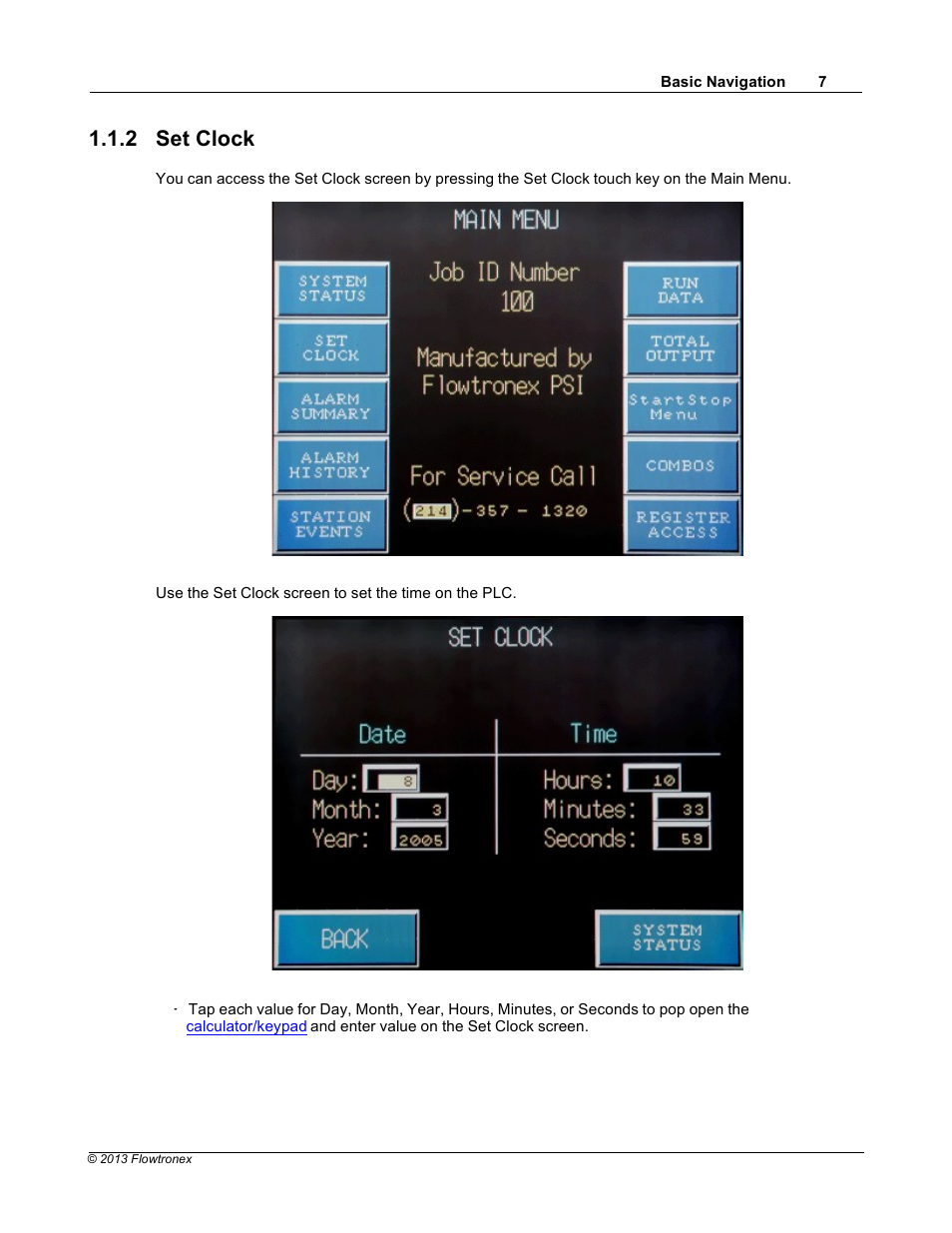 2 set clock | Xylem 19 001 300 R2 Silent Storm VFD Pumping System OMRON Touch Screen Display Manual User Manual | Page 11 / 162