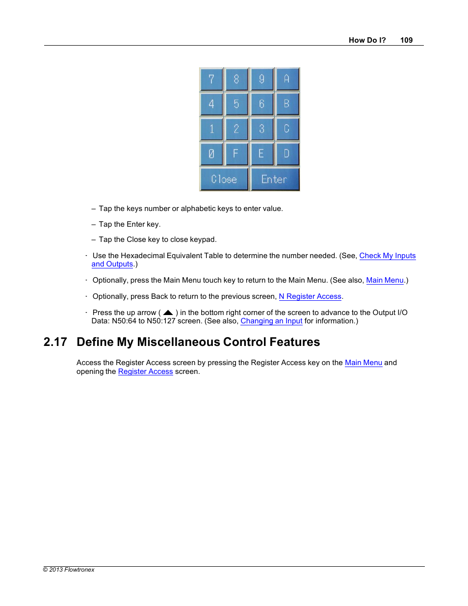 17 define my miscellaneous control features | Xylem 19 001 300 R2 Silent Storm VFD Pumping System OMRON Touch Screen Display Manual User Manual | Page 113 / 162